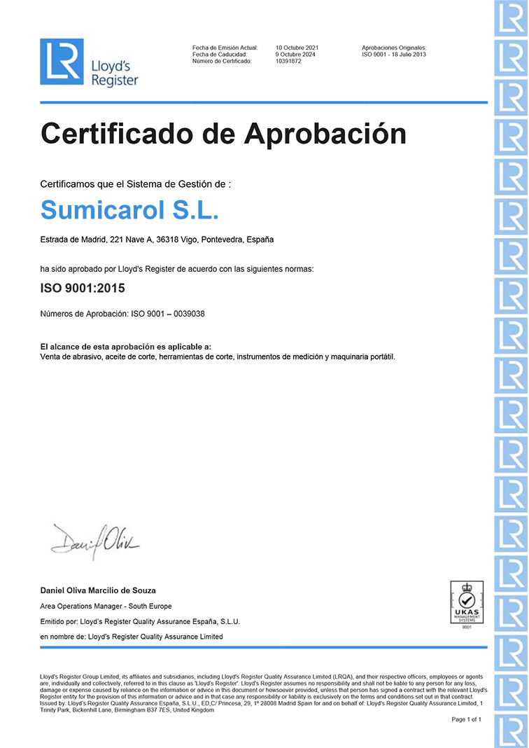 Certificado ISO 9001